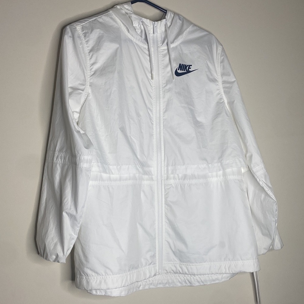 Nike white wind breaker